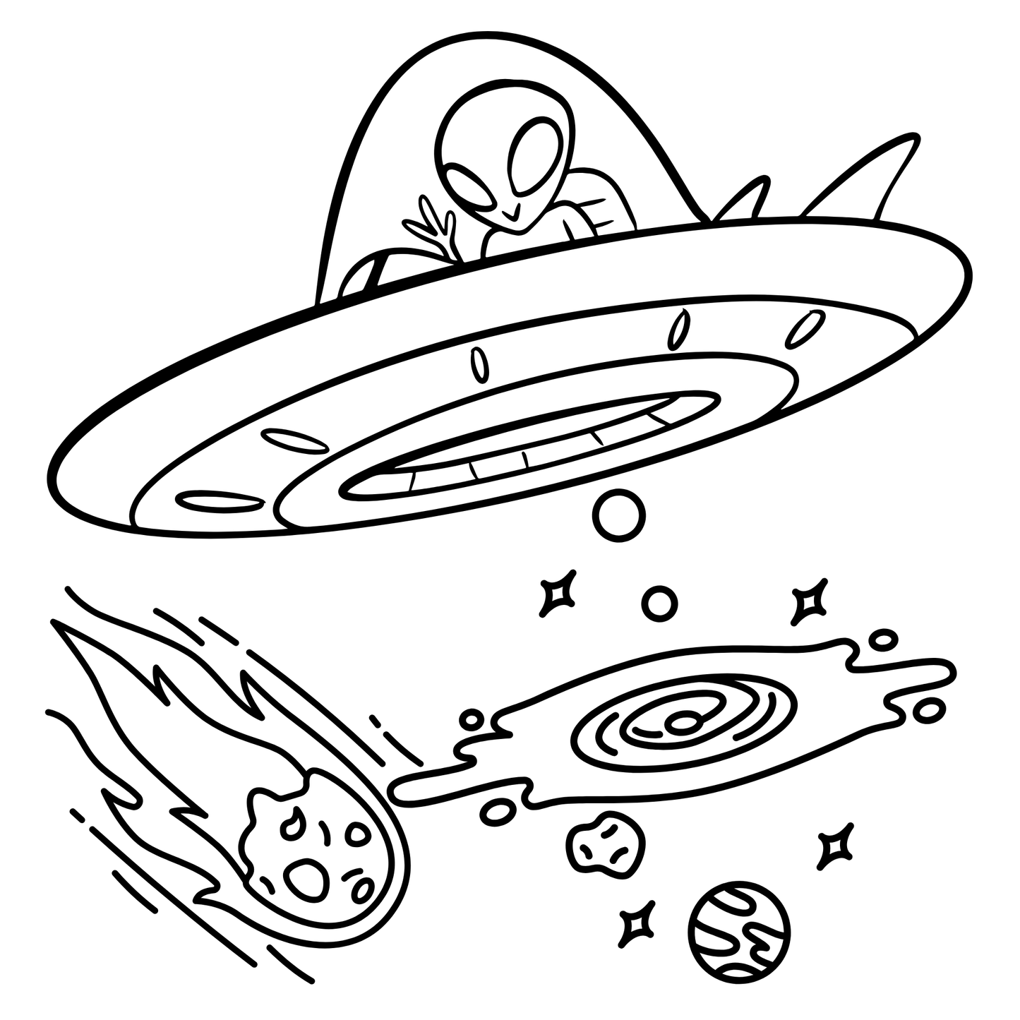 In-stock on Amazon: Alien Invasion Coloring Book by Aubrey Kori Coloring