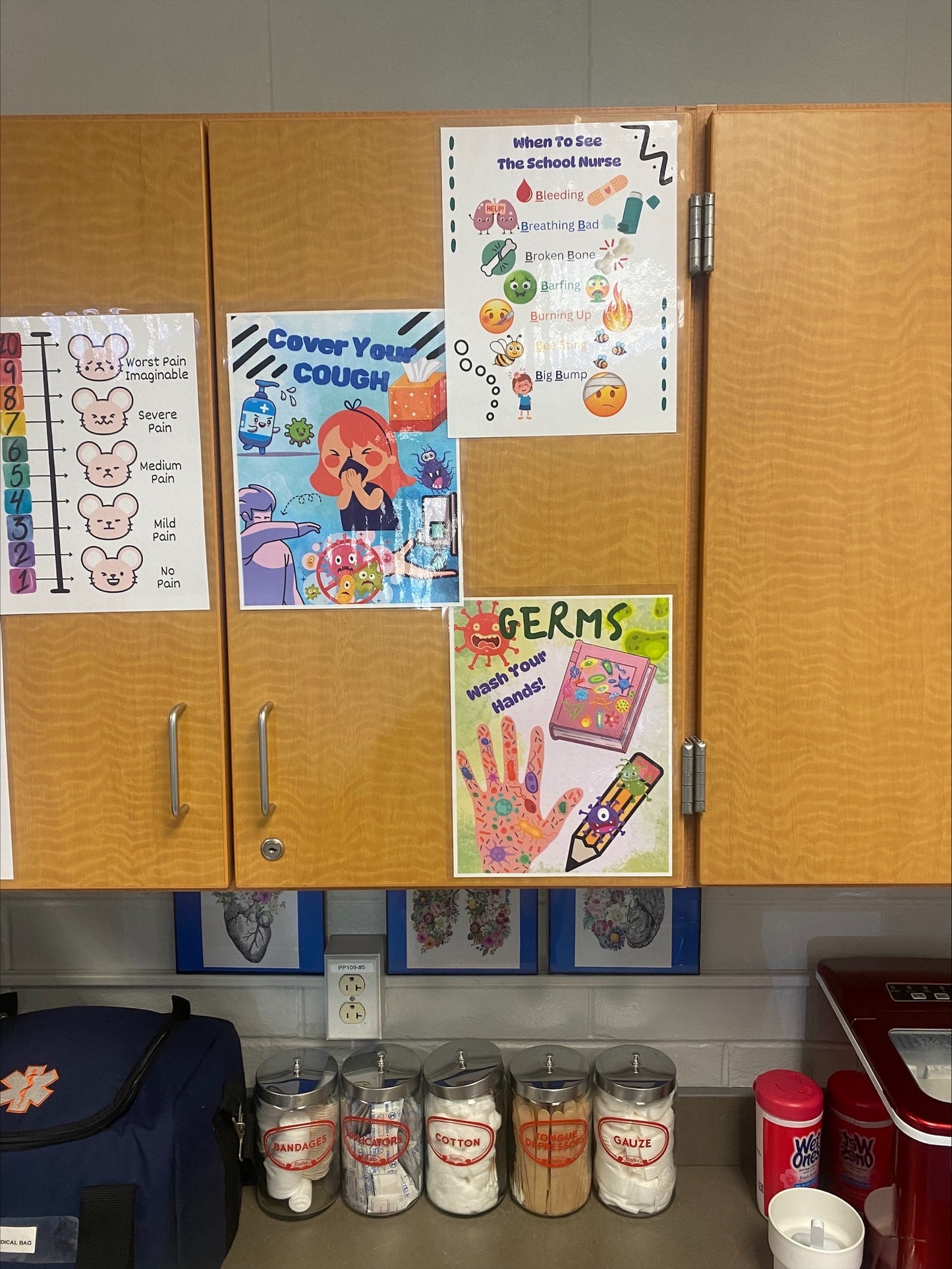 Wash Your Hands GERMS Sign for Bathroom, Health Office, Nursing Office, and More. Digital Download! School Nurse Poster, Doctor's Decor.