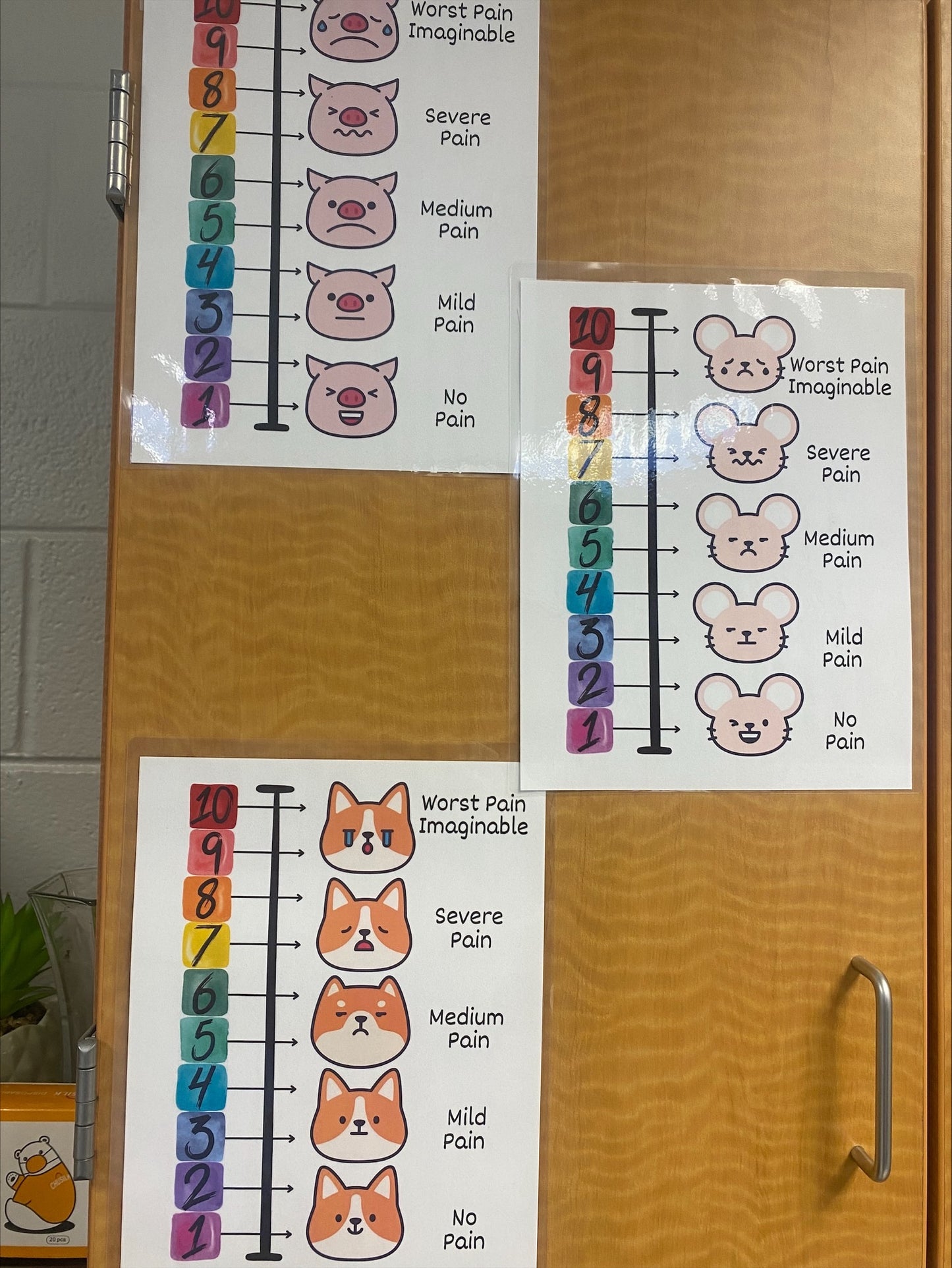 Get Three Cute Kid Pain Scale Wall Decor DIGITAL DOWNLOAD, Nursing Pain Scale, Doctor Pain Scale, Pediatrics