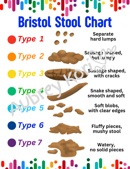 DIGITAL DOWNLOAD: Colorful Kid's Bristol Stool Chart