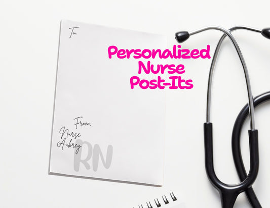 Personalized RN Nurse Scripted To/From Post-it Note Pad
