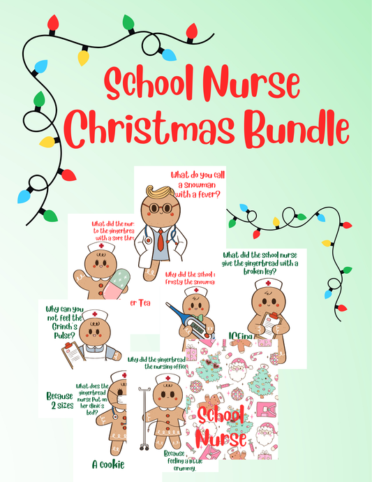 BUNDLE 8 Designs: Nurse Decor Cute Holiday DIGITAL DOWNLOAD